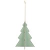 Northlight 3D Tree With Silver Glitter Wooden Christmas Ornament - 5.25" - Green - 3 of 4