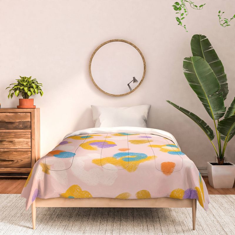 Deny Designs SunLee Spring Leopard Comforter Bedding Set Green, 3 of 5
