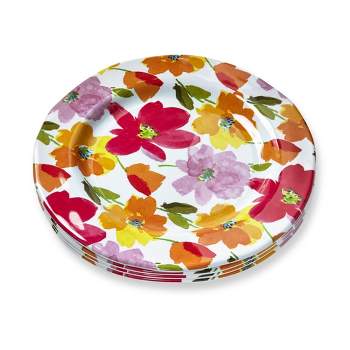 TAG 9"x9" Springtime Bright Flower Melamine Dinnerware Salad Plate Dishwasher Safe Indoor Outdoor Multicolored