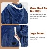 Catalonia Woman Oversized Blanket Hoodie Sweatshirt Cape, Fluffy Soft Fleece Casual Batwing Coat Pullover Blanket, Cozy Gift for Wife Women - 4 of 4