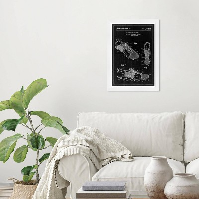 Wynwood Studio 15"x21" Training shoe for soccer 1980 Wall Art White Frame: Vintage-Inspired, High-Definition Print, Modern Decor