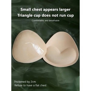 TIME HOLLOW Thickened Bra Pads - Push-Up Triangle Sponge Pads For Swimwear - 1 of 3