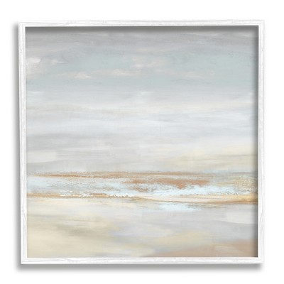 Stupell Industries Abstract Grey Landscape Painting Framed Giclee Art