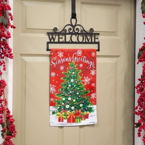 Evergreen Garden Flag Seasons Greeting Trees Suede Double Sided Indoor Outdoor Decor 18" x 12.5" - 1 of 2