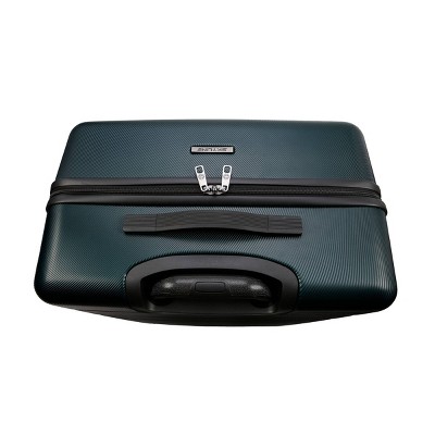 Skyline Hardside Large Checked Spinner Suitcase - Sea Moss: 8 Wheels, Telescoping Handle