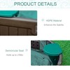 Vynxaria Kids Outdoor Sandbox with Cover Garden Bed, Easy Assembly Children's Oval Sandbox for Backyard, Brown, 72" x 41.25" x 8.75" - 3 of 4