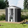 Gulches 5X3 Feet Dark Grey Outdoor Storage Shed With Aluminum Alloy Frame With Base - 2 of 4