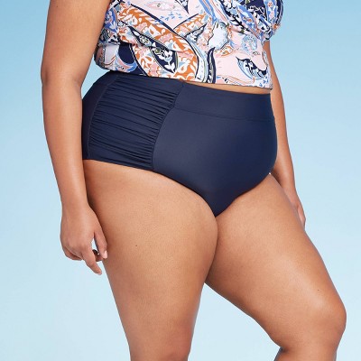 plus size high waisted swim bottoms