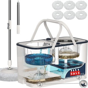 Deep Cleaning Pro: Gen 1 Spin Mop with Chamber Water System - Prevents Cross-Contamination, Heavy-Duty 2-Gal Setup for Large Spaces - 1 of 4