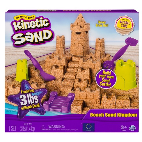 Kinetic Sand - Beach Sand Kingdom Playset With 3lbs Of Beach Sand ...