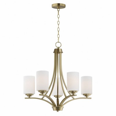 Maxim Lighting Deven 5 - Light Chandelier in  Satin Brass