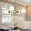 LLHZSY 4 - Light Dimmable Gold Sputnik Modern Linear Globe Chandelier Kitchen Island Pendant Light - W41.73" - 2 of 4
