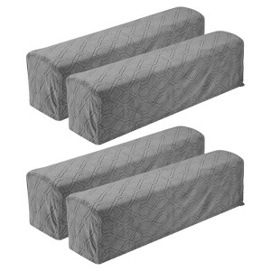 Unique Bargains Diamond Pattern Stretch Soft Jacquard Non Slip Sofa Armrest Covers - 1 of 4