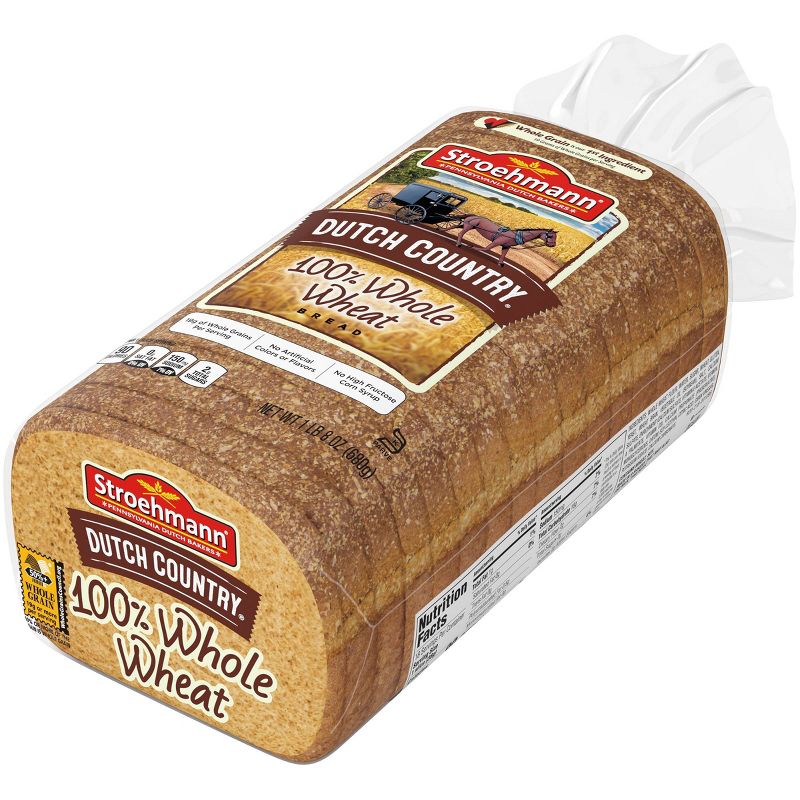 Stroehmann Dutch Country 100% Whole Wheat Bread - 24 oz, 3 of 8