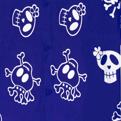 clip art skull royal blue