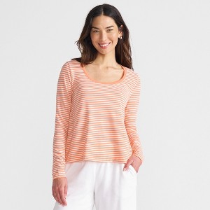 Lands' End Women's Power Performance Long Sleeve Scoopneck Tee - 1 of 4