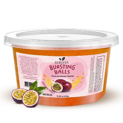 Syruvia Passion Fruit Popping Boba Pearls – 1 lb
