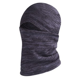 Balaclava Ski Face Mask, Winter Cold Weather Windproof Hooded Scarf Hat with Neck Warmer, Cycling UV Protector for Women Men Dark Blue - 1 of 4