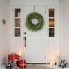 26 inch large norfolk pine wreath front door realistic artificial faux green wreath walls porches farmhouse indoor outdoor home decor - 2 of 4