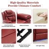 Faux Leather Home Theater Manual Recliner Chair with LED Light Strip for Living Room & Bedroom - 4 of 4
