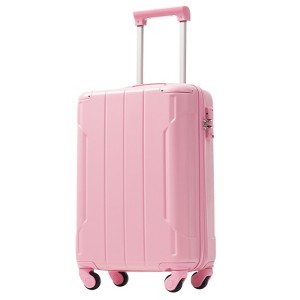 ORRD 20" Hardshell Carry-On Luggage, Lightweight ABS Suitcase with Spinner Wheels & TSA Lock, Pink - 1 of 4