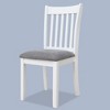 NicBex Dining Chairs Set of 2,Armless Upholstered Kitchen Chair with Medium High Slat Back and Rubber Wood Legs for Dining Room,Kitchen - 2 of 4