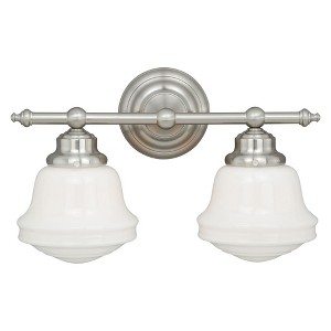 Vaxcel Huntley 2 - Light Vanity in  Satin Nickel - 1 of 4