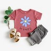 The Juniper Shop Be Happy Flower Toddler Short Sleeve Tee - 2 of 2