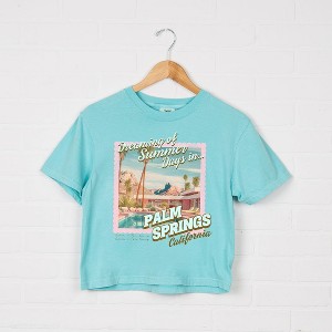 Simply Sage Market Women's Dreaming Of Palm Springs Short Sleeve Relaxed Fit Cropped Tee - 1 of 3