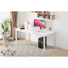 Dining Table for 6-8 People, 71/79 Inch Inch Long Kitchen Table with Sturdy Metal - 4 of 4