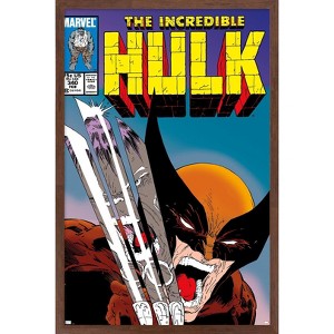 Trends International Marvel Comics X-Men - Wolverine Incredible Hulk #340 Framed Wall Poster Prints - 1 of 4