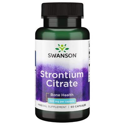 Swanson Mineral Supplements Strontium Citrate 340 mg 60 Caps.