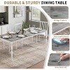 Acekool Extra-Long Dining Table for 4¨C8 People, 70.9'' W x 29.9'' D x 30.4'' H, Curved Metal Legs, Heat-Resistant Top, Easy Assembly - 3 of 4