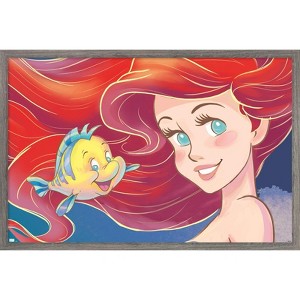 Trends International Disney The Little Mermaid - Ariel Close-Up Framed Wall Poster Prints - 1 of 4