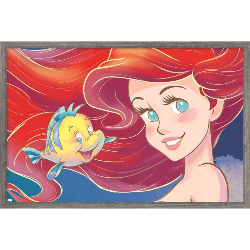 Trends International Disney The Little Mermaid - Ariel Close-Up Framed Wall Poster Prints, 1 of 7