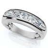 Pompeii3 3/4Ct Men's Diamond 5-Stone Wedding Ring Channel Set 10k Gold Lab Created - 2 of 4