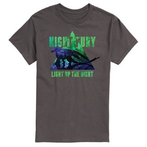 Men's - How to Train Your Dragon - Night Fury Light Up The Night Short Sleeve Graphic T-Shirt - 1 of 4