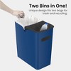 iTouchless SlimGiant Wastebasket 4.2 Gallon Blue 6-Pack - 4 of 4