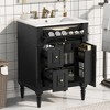 JANSNO 24" Freestanding Bathroom Vanity with Sink, Flip Drawer, Adjustable Shelf & Metal Handles - 3 of 4
