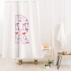 Deny Designs April Lane Art Fancy Bow Monogram Shower Curtain - 2 of 3
