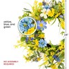 Northlight Daisy and Cosmos Floral Spring Wreath - 24" - Yellow and Blue - 3 of 4