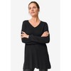 ellos Women's Plus Size V-Neck Sweater Tunic - 4 of 4