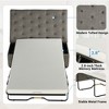CAVINAS Modern Convertible Ottoman Bench with Folding Sofa Bed,Tufted Design Multifunctional Folding Bench for Study,Living Room - 3 of 4