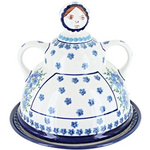 Blue Rose Polish Pottery 847 Zaklady Cheese Lady - 1 of 1