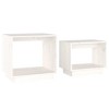vidaXL Nesting Coffee Tables 2 pcs White Solid Wood Pine - 2 of 4