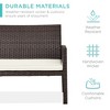 Best Choice Products 4-Piece Outdoor Wicker Patio Conversation Furniture Set w/ Table, Cushions - 3 of 4
