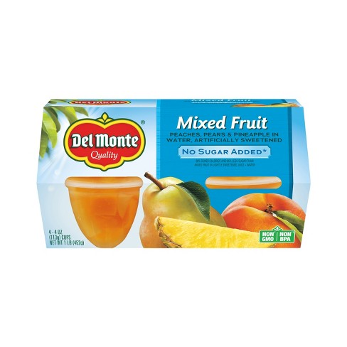 Del Monte Mixed Fruit Cups - 4oz 4pk : Target