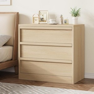 Nightstand 3 Chest of Drawers with Large Storage, Small Modern Bedside End Table for Living Room, Nursery, Entryway - 1 of 4