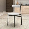 LeisureMod Lume Dining Chair Upholstered in Polyester with Powder-Coated Metal Legs Accent Side Chair for Dining Room, Kitchen - 2 of 4