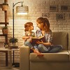 KTMBDW Dimmable Floor Lamp, LED Edison Bulb Included, Arc Floor Lamps for Living Room Modern Standing Lamp with Linen Shade for Bedroom Office - 2 of 4